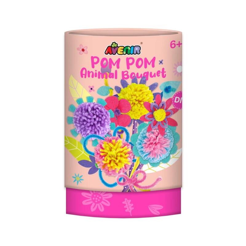 Zestaw Kreatywny Pom Pom Bukiet Z Pomponami - Kwiaty
