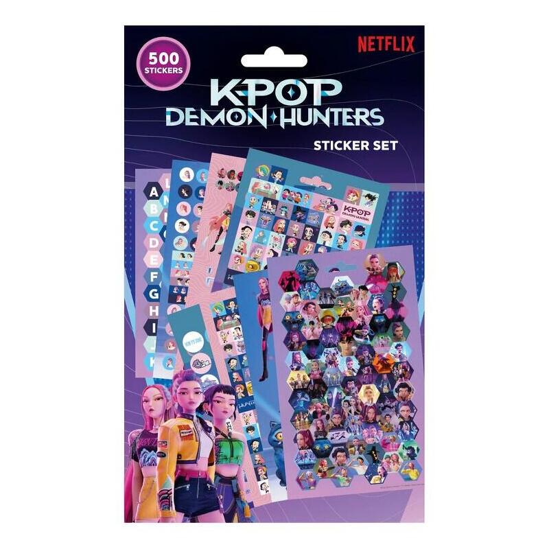 Zestaw Naklejek 500 Elementów K-Pop Demon Hunters