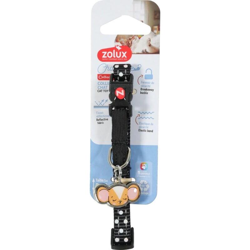 Zolux Obroza Dla Kota Z Zawieszka W Ksztalcie Myszy Chatouille Negro