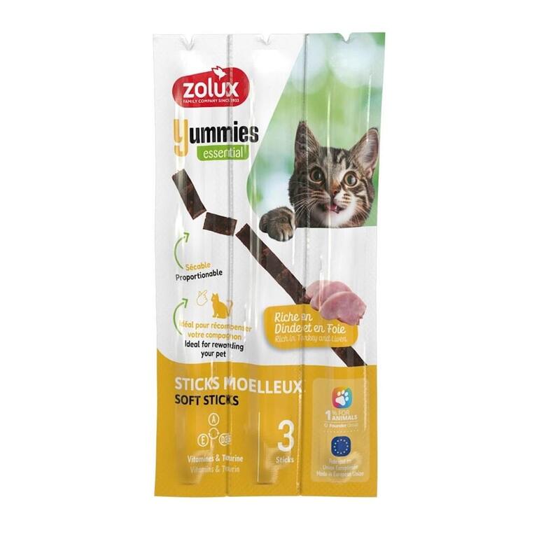 Zolux Yummies Turkey With Liver - Goma Para Gatos - 3x5g