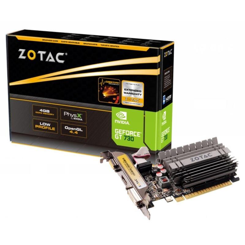 Tarjeta Grafica Zotac Nvidia Geforce Gt 730 Lp 4gb Ddr3 Passiv Zt-71115-20l Zt-71115-20 - Open Box
