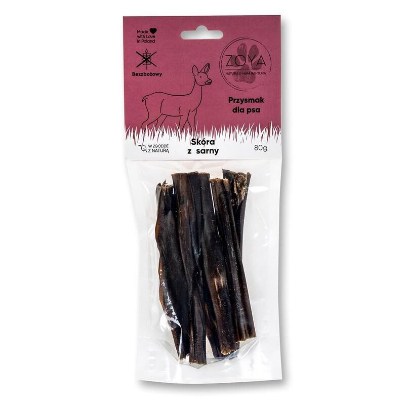 Zoya Roe Deer Skin - Premio Para Perros - 80g