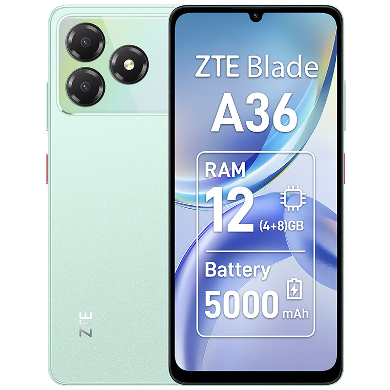 Zte Blade A36 6,75" Hd+ 4+8gb/64gb 5mp/8mp Aqua Green