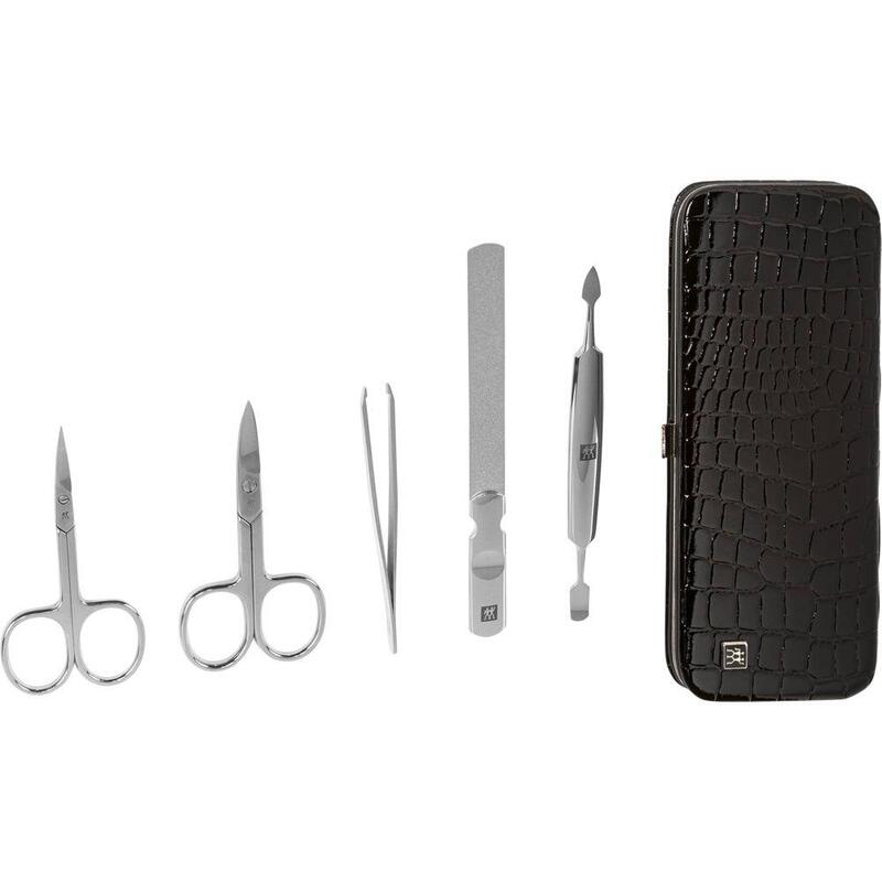Zwilling Classic Leather Frame Case, Black, 5 Pcs.