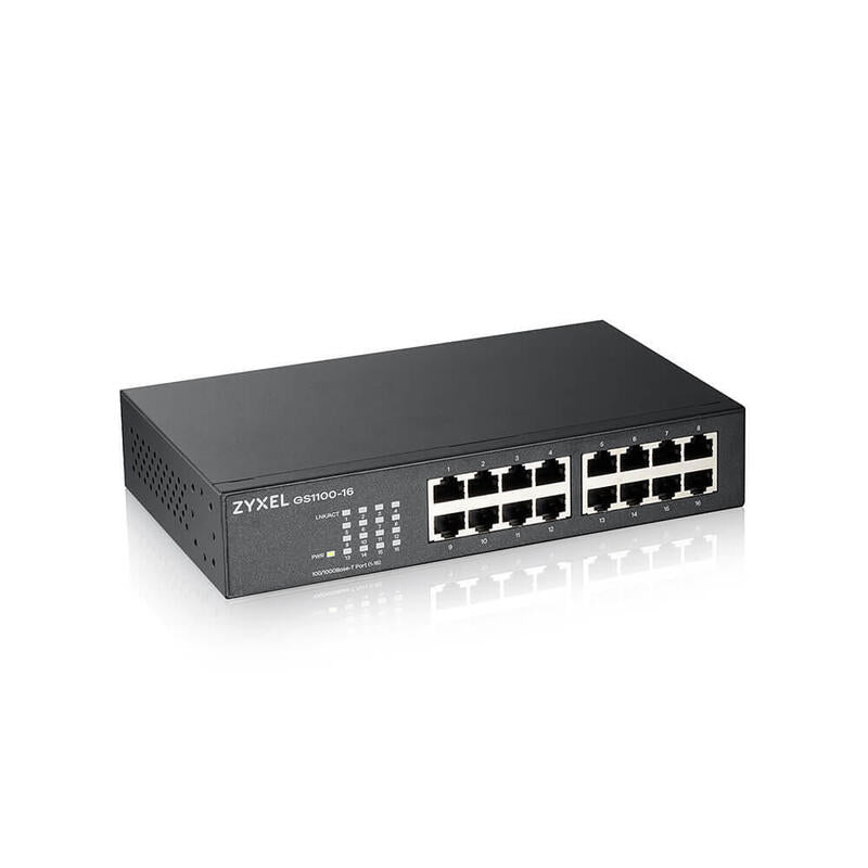 Zyxel Switch 16ptos 16x Ge Gs1100-16 V2